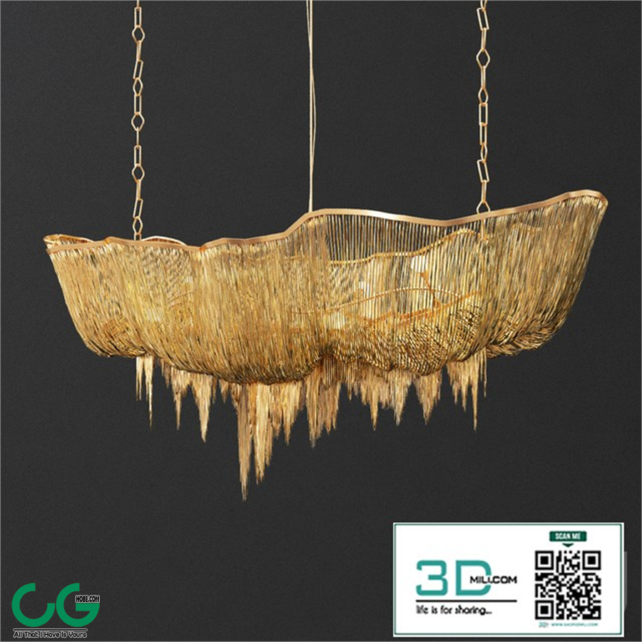 Terzani Atlantis Gold Chandelier
